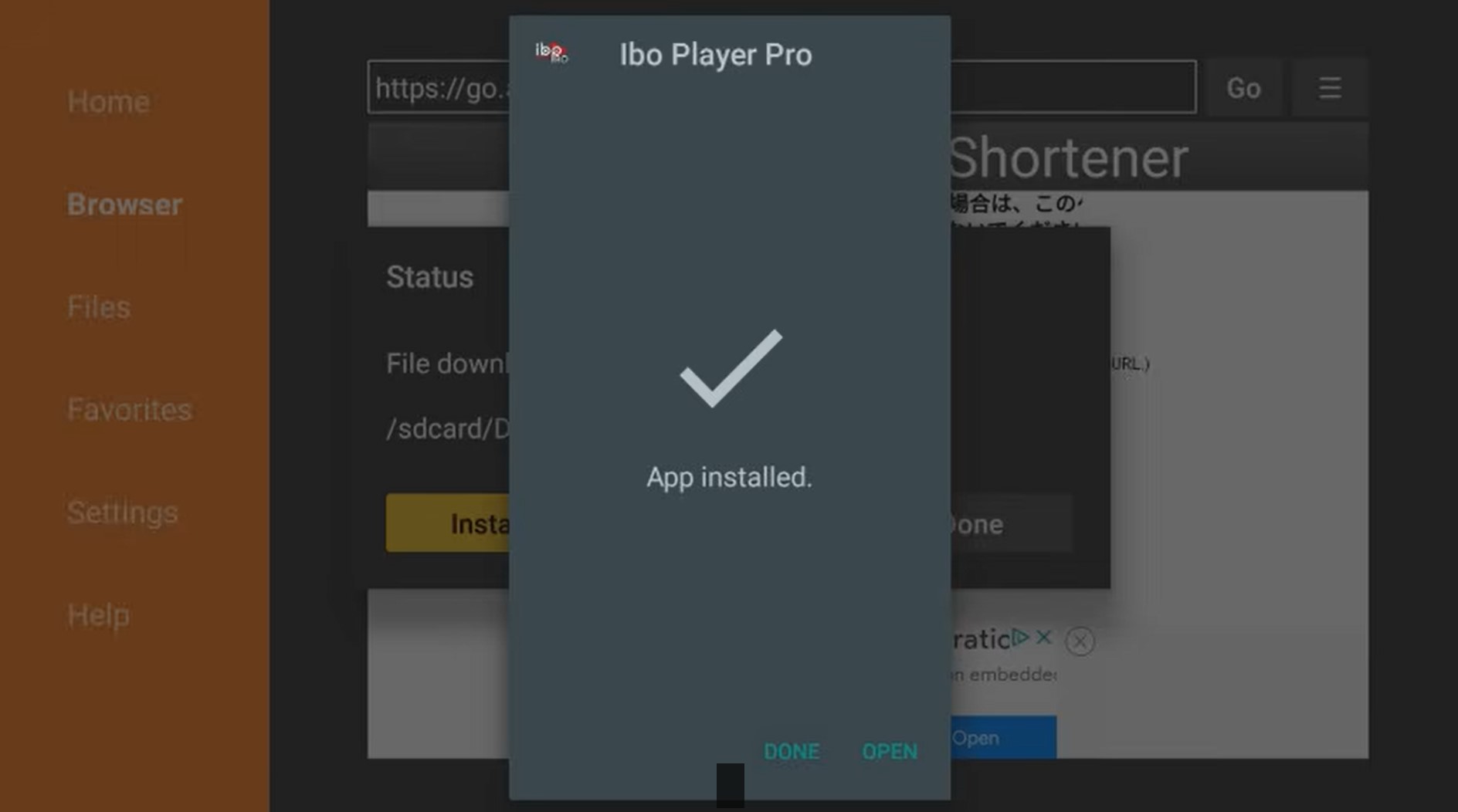 Download IBO Pro Player APK - Step 3