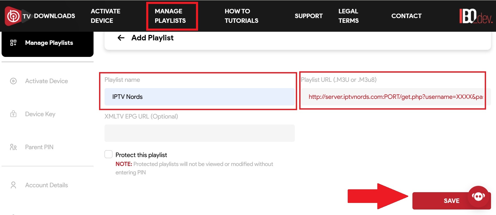 IBO PLayer setting - step 3