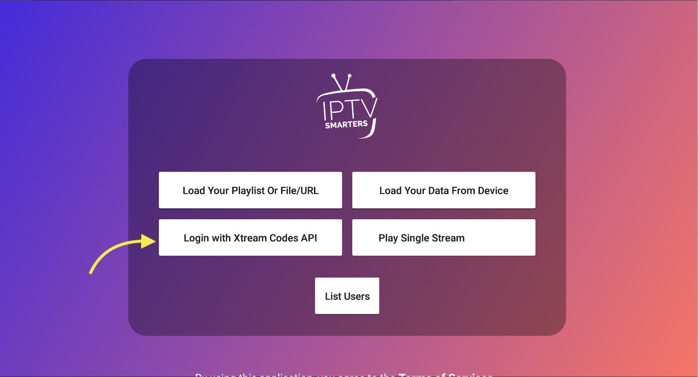 Open IPTV Smarters Pro - Step 2